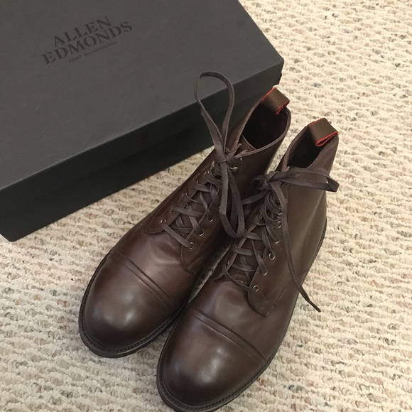 🆕 Allen Edmonds alpine cap brown leather boots - Picture 9 of 11
